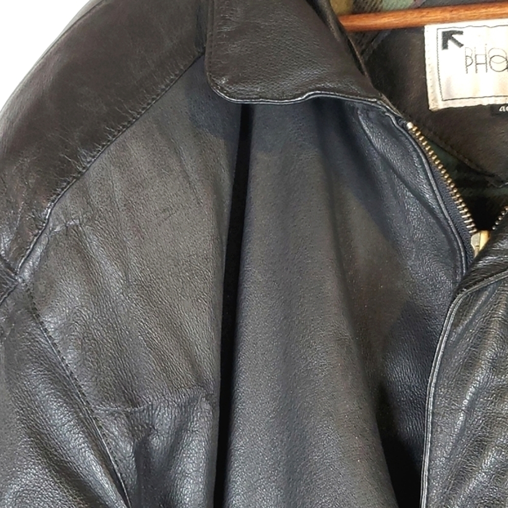 Vintage Phase 2 Black Leather Jacket - Picture 11 of 11